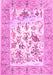 Machine Washable Animal Pink Traditional Rug, wshtr4828pnk