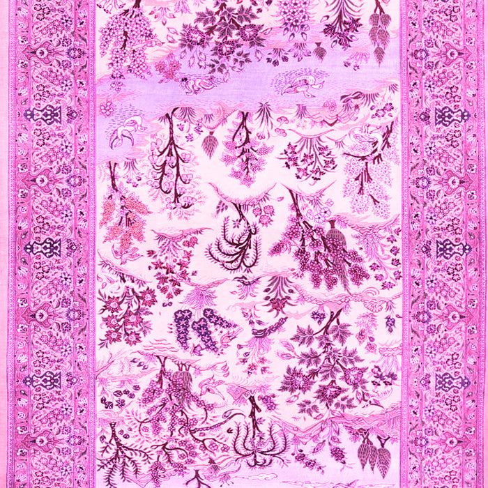 Machine Washable Animal Pink Traditional Rug, wshtr4828pnk
