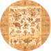 Square Animal Orange Traditional Rug, tr4828org