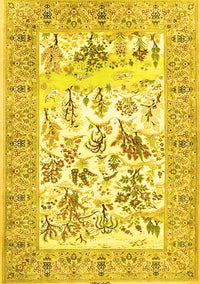 Animal Yellow Traditional Rug, tr4828yw