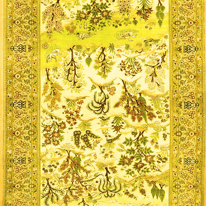 Animal Yellow Traditional Rug, tr4828yw