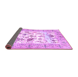 Sideview of Animal Purple Traditional Rug, tr4828pur