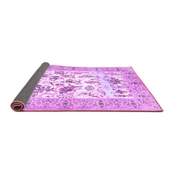 Sideview of Animal Purple Traditional Rug, tr4828pur