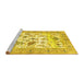 Sideview of Machine Washable Animal Yellow Traditional Rug, wshtr4828yw