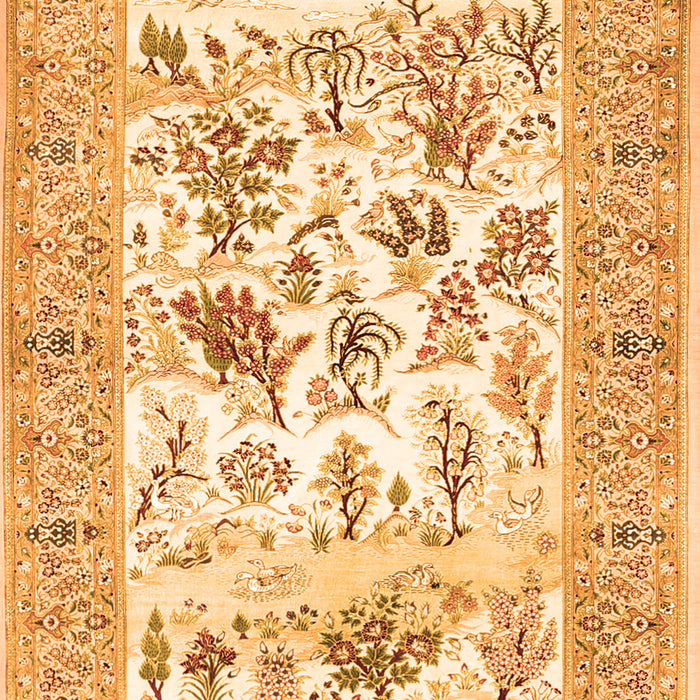 Serging Thickness of Machine Washable Animal Orange Traditional Area Rugs, wshtr4828org