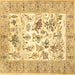 Square Animal Brown Traditional Rug, tr4828brn