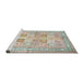 Sideview of Machine Washable Traditional Pale Silver Gray Rug, wshtr4829