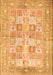 Serging Thickness of Machine Washable Persian Orange Traditional Area Rugs, wshtr4829org