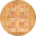 Machine Washable Persian Orange Traditional Area Rugs, wshtr4829org