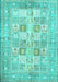 Machine Washable Persian Turquoise Traditional Area Rugs, wshtr4829turq