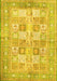 Machine Washable Persian Yellow Traditional Rug, wshtr4829yw