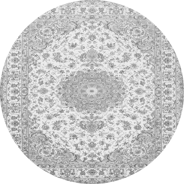 Square Medallion Gray Traditional Rug, tr482gry