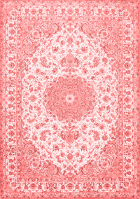 Medallion Red Traditional Rug, tr482red