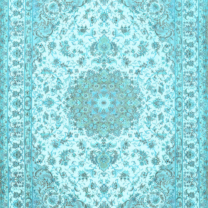 Medallion Light Blue Traditional Rug, tr482lblu