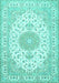 Medallion Turquoise Traditional Rug, tr482turq