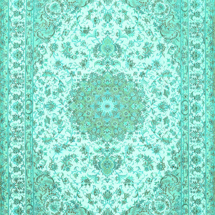 Medallion Turquoise Traditional Rug, tr482turq