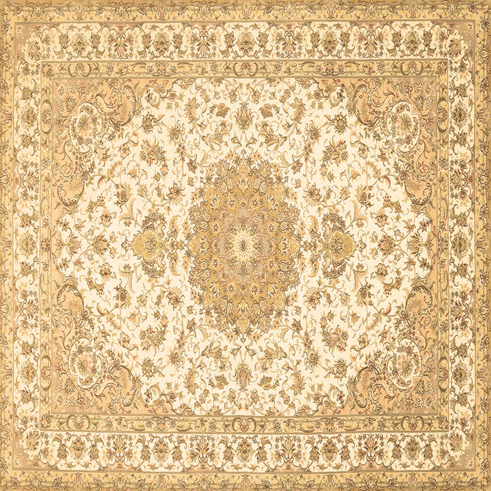 Square Medallion Brown Traditional Rug, tr482brn