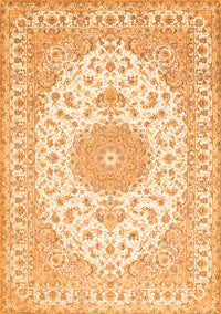 Medallion Orange Traditional Rug, tr482org