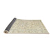 Sideview of Traditional Tan Brown Medallion Rug, tr4830