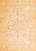 Serging Thickness of Machine Washable Medallion Orange Traditional Area Rugs, wshtr4830org