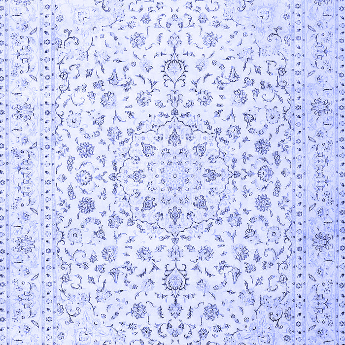 Medallion Blue Traditional Rug, tr4830blu