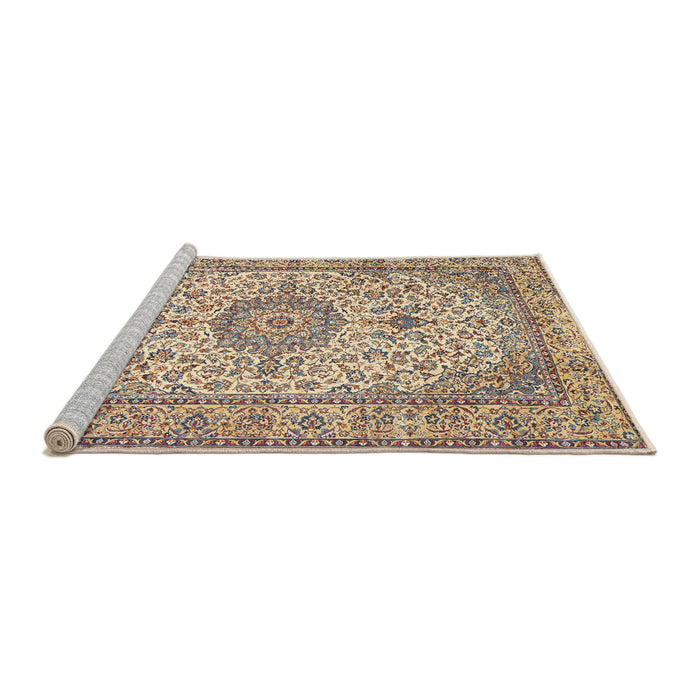 Sideview of Machine Washable Traditional Sienna Brown Rug, wshtr4831