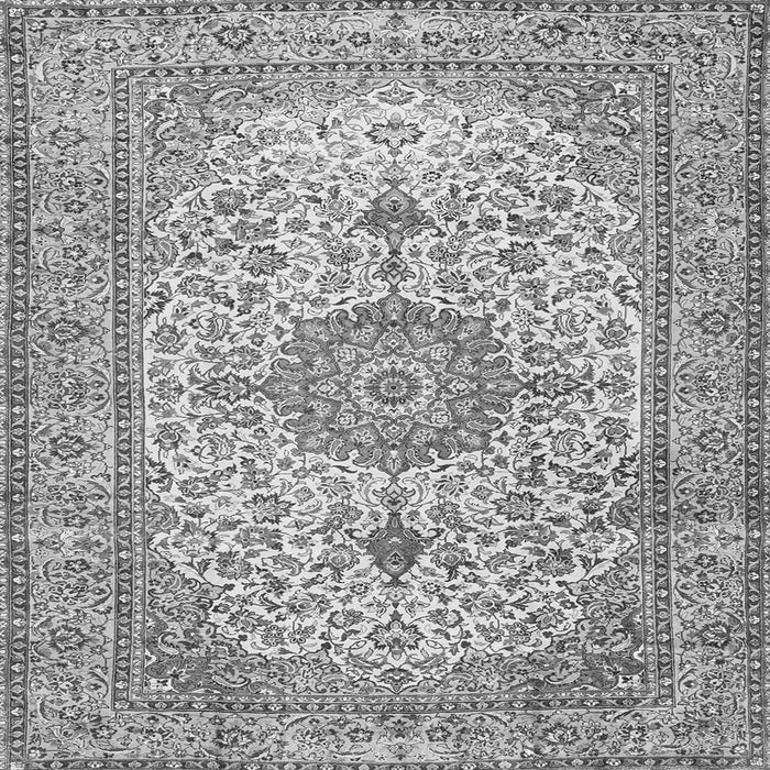 Serging Thickness of Medallion Gray Traditional Rug, tr4831gry