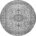 Square Medallion Gray Traditional Rug, tr4831gry