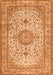 Medallion Orange Traditional Rug, tr4831org