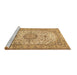 Sideview of Machine Washable Medallion Brown Traditional Rug, wshtr4831brn