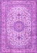 Medallion Purple Traditional Rug, tr4831pur