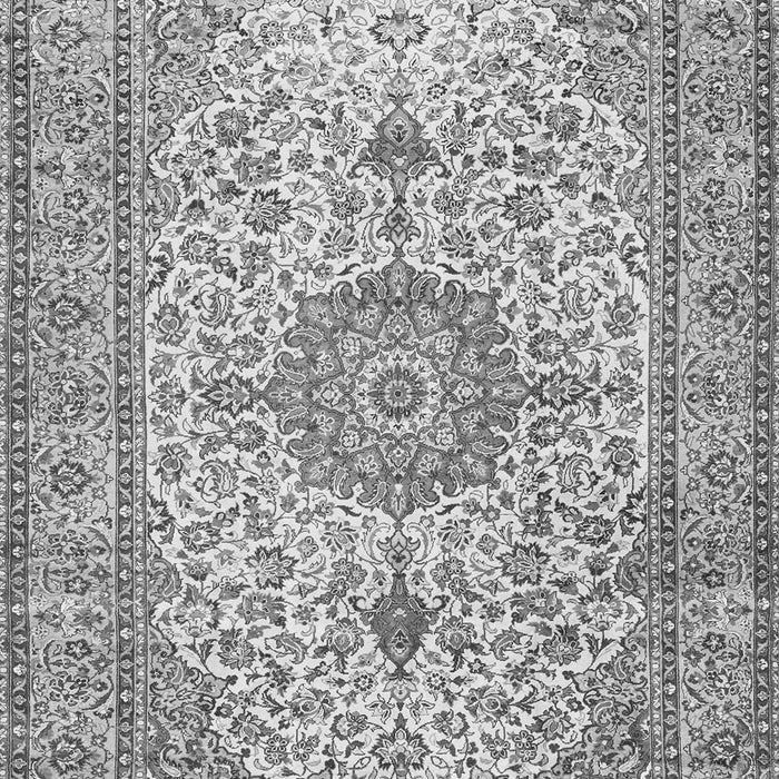 Serging Thickness of Machine Washable Medallion Gray Traditional Rug, wshtr4831gry