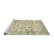 Sideview of Machine Washable Traditional Khaki Gold Rug, wshtr4832