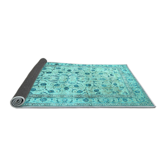 Sideview of Persian Light Blue Traditional Rug, tr4832lblu