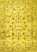 Machine Washable Persian Yellow Traditional Rug, wshtr4832yw