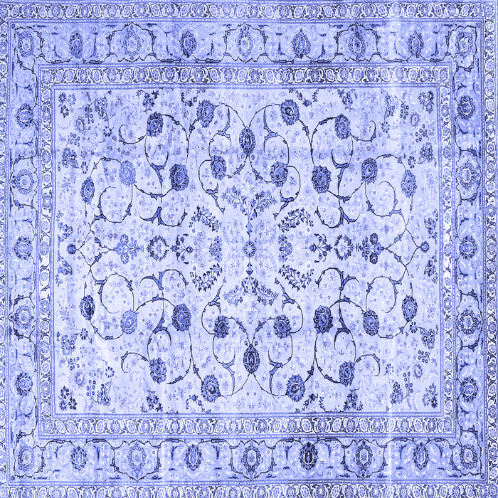 Square Persian Blue Traditional Rug, tr4832blu