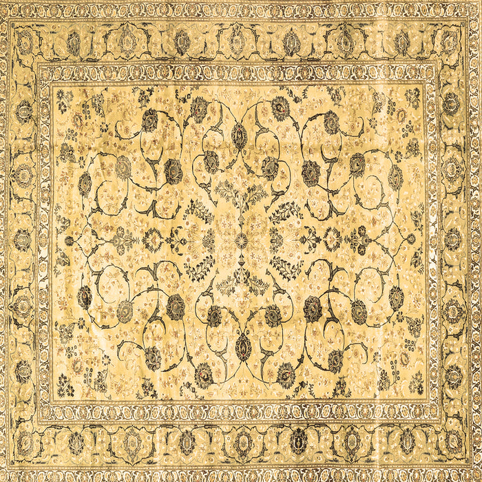 Square Persian Brown Traditional Rug, tr4832brn