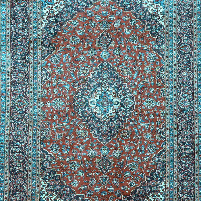 Medallion Light Blue Traditional Rug, tr4833lblu