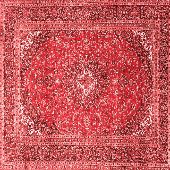 Machine Washable Medallion Red Traditional Rug, wshtr4833red
