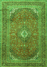 Medallion Green Traditional Rug, tr4833grn