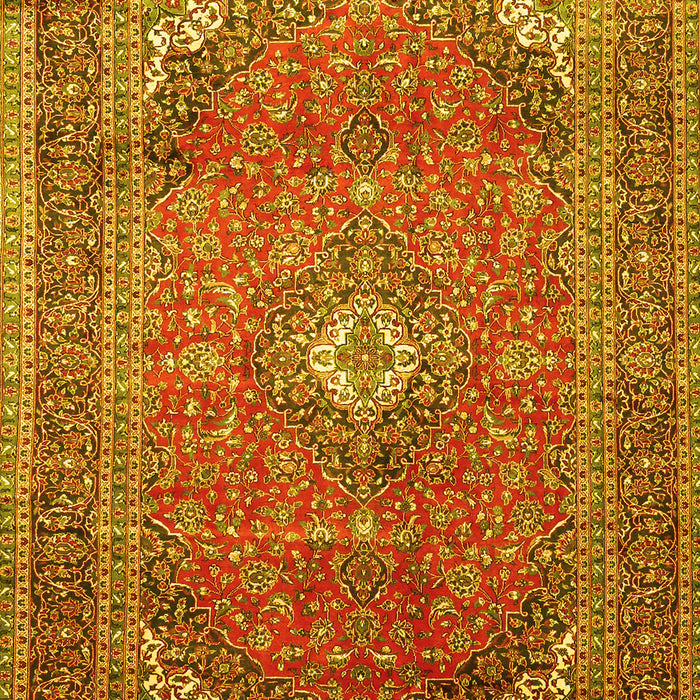 Medallion Yellow Traditional Rug, tr4833yw