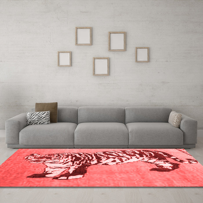 Traditional Red Washable Rugs