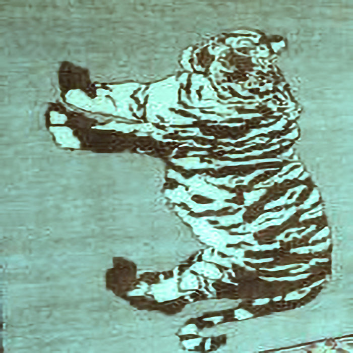 Square Machine Washable Persian Light Blue Traditional Rug, wshtr4834lblu