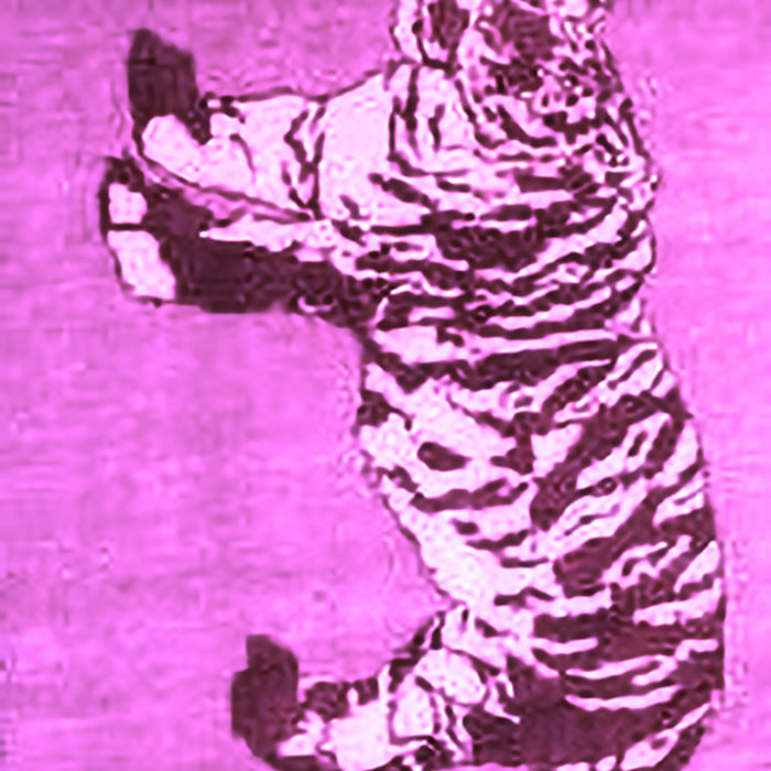 Machine Washable Persian Purple Traditional Area Rugs, wshtr4834pur