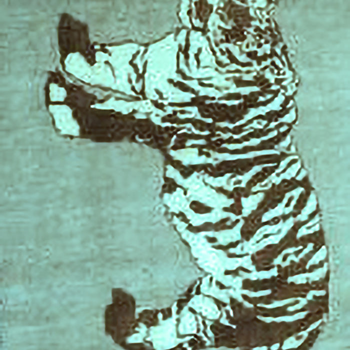 Machine Washable Persian Light Blue Traditional Rug, wshtr4834lblu