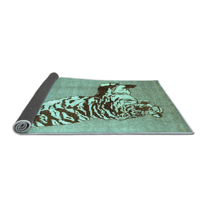 Sideview of Persian Light Blue Traditional Rug, tr4834lblu