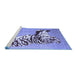 Sideview of Machine Washable Persian Blue Traditional Rug, wshtr4834blu