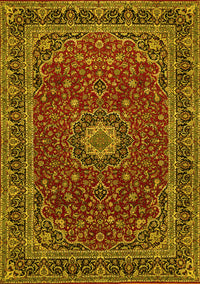 Medallion Yellow Traditional Rug, tr483yw