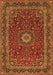 Medallion Orange Traditional Rug, tr483org