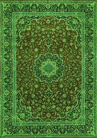 Medallion Green Traditional Rug, tr483grn